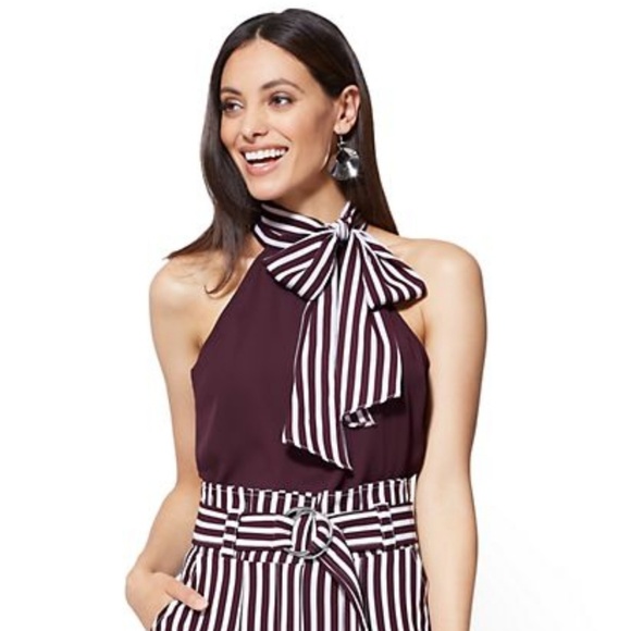 Tie-Neck Halter Blouse - Picture 1 of 7